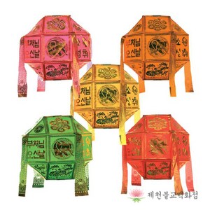 [연등]비단접등 만월등 부처님오신날.초파일행사등※1BOX100개※, 12cm 금박(100개), 100개