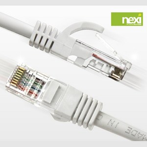 (NEXI) UTP CAT.6 1M ~ 30M 케이블 단선구조 화이트색상 기가랜케이블, 3m, 1개