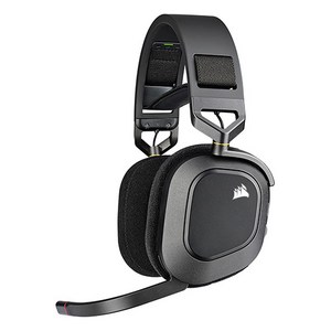 커세어 HS80 RGB WIRELESS 게이밍 헤드셋, 블랙