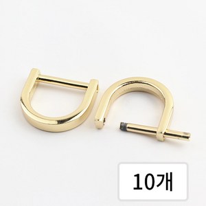 D링 15mm, 10개, 골드