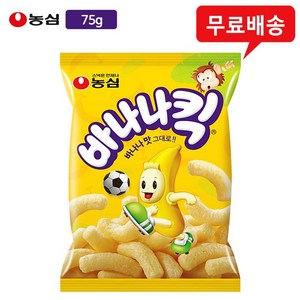 농심 바나나킥 75gx4봉/바나나맛콘스낵/무배, 75g, 4개