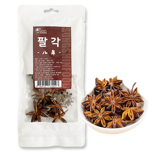 홍홍 중국식품 따료 팔각향 팔각 회향 향신료 스타아니스, 30g, 1개