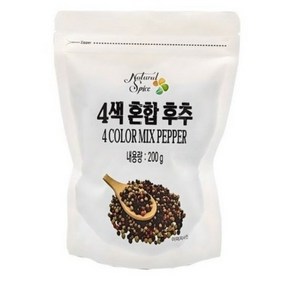 내츄럴스파이스 4색 혼합후추 리필용, 200g, 1개