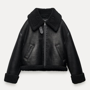 ZARA 자라 에코 레더 더블 페이스드 무스탕 점퍼 Z1128