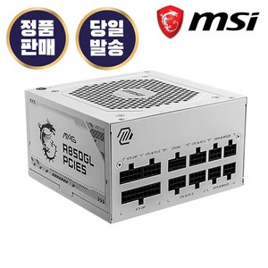 MSI MAG A850GL 화이트 80PLUS 골드 풀 모듈러 ATX 3.0 (PCIE5) 컴퓨터 PC ATX 파워 서플라이, A850GL (화이트)