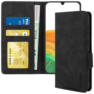 삼성 갤럭시 A33 5G 지갑형 카드수납 다이어리 휴대폰리 케이스 Galaxy A33 Leather wallet case 적용+지문인식 보호필름 풀세트