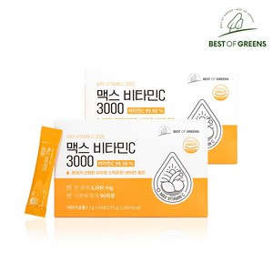 베스트오브그린 고함량 맥스 비타민C 3000 3g x 90포, 270g, 2개