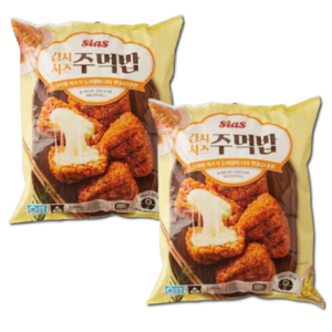 시아스 김치 치즈 주먹밥 1320g(110G X 12개입) X 2 [아이스박스] + 더메이런손소독제, 1.32kg, 2개