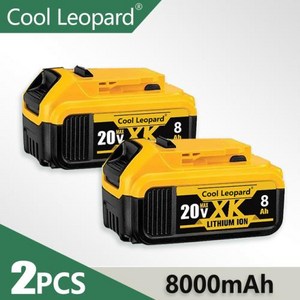 디월트배터리 호환 디월트용 리튬 교체 배터리 DCB200 20V 8000mAh 18V DCB184 DCB182 DCB180 DCB181 DCB201 DCB206, 6) 8Ah x2, 1개