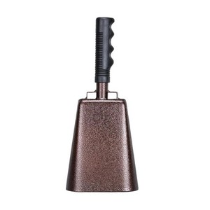 손잡이가 있는 암소 종 Cowbells Noise Makes 응원 시끄러운 종소리 스포츠 축구 게임 크리스마스 파티, 갈색, 철, 1개