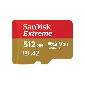 샌디스크코리아 공식인증정품 마이크로 SD카드 SDXC Exteme 익스트림 QXAV 512GB, 1개