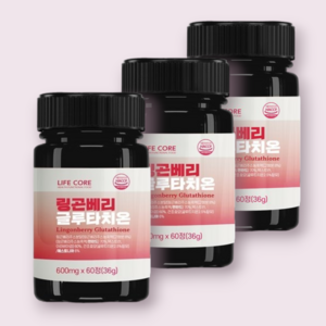 1+1+1 링곤베리 퓨레 글루타치온 로즈힙 엘라스틴 백옥 글루타치온, 3개, 60g