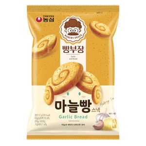 농심 빵부장 마늘빵, 55g, 1개