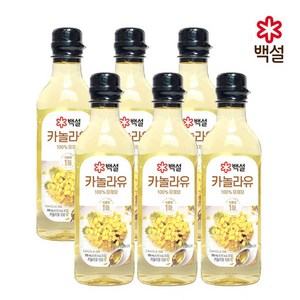 백설 카놀라유 500ml 벌크, 6개