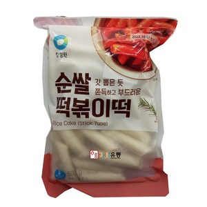 청정원 순쌀떡볶이떡(냉장) 500g, 1개