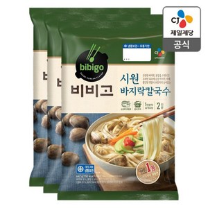 비비고 시원 바지락 칼국수, 642g, 3개