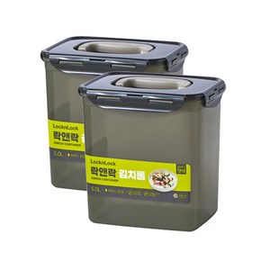 락앤락 와인 직사각 원핸들 김치통, 2개, 5L