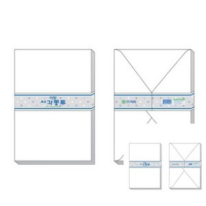 사각봉투 중 100매입 105X185MM 팩 1개입 안내카드 초대장봉투