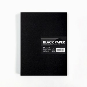 PaperPhant 검정 종이 (Black Paper), 130g 8절 100매