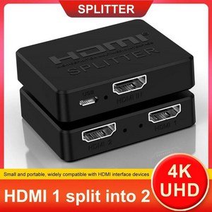 모니터연결케이블 연결선 HDMI 호환 분배기 1 in 2 out 4K 1080P 1x2 HDCP 컨버터 3D 스위처 2포트 허브 PS3 Xbox HDTV DVD TV BOX 모니터, 1개