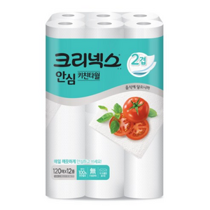 크리넥스 안심 키친타올, 120매, 12개