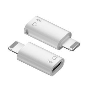 USB C타입 to IOS 8핀 OTG젠더 JA271, 1개, 화이트, 28mm