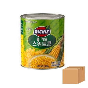 (무료배송) 동서 리치스 홀커넬 스위트콘 1박스 옥수수콘, 2.95kg, 6개