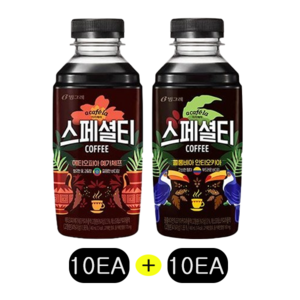 빙그레 아카페라 스페셜티 커피 460ml 20개(콜롬비아10+에티오피아10), 20개