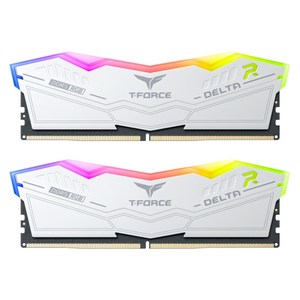 TeamGoup T-Foce DDR5-7600 CL36 Delta RGB 화이트 패키지 (32GB(16Gx2)), 2개