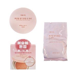 [식물나라 산소수 생기톤업선쿠션 2color 택1 (본품 15g+리필 15g)(2206), 리필기획 01호 뽀얀화이트, 15g, 1개