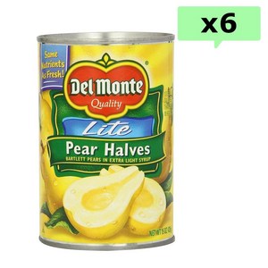 델몬트 페어 하프 라이트 서양배 통조림 425g 6개 (미국배송) Del Monte Pea Halves Lite