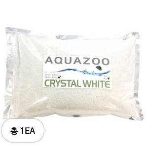 AQUAZOO 어항용 바닥재 0.5~0.8mm 4kg, CRYSTAL WHITE, 1개