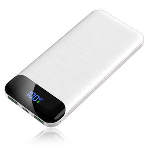 고속충전 LED잔량표시 대용량 보조배터리 20000mAh, 화이트, 10000mAh