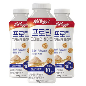 켈로그 프로틴 그래놀라 쉐이크 미숫가루맛, 50g, 3개