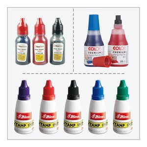 [삼촌네도장] 자동스탬프 리필 잉크 샤이니 맥스 컬럽, A.샤이니(28ml), 02.적색