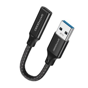 바라보고 USB3.2 A to C타입 GEN2 연장 케이블 10Gbps, 15cm, 블랙, 1개