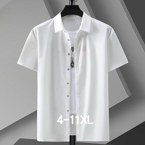 쥬엔리치 4XL-11XL 남자 빅사이즈 반팔 티셔츠 시원한 블랙 흰 캐주얼 셔츠