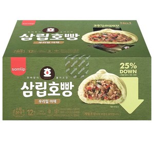 삼립 우리밀 야채 호빵, 90g, 12개