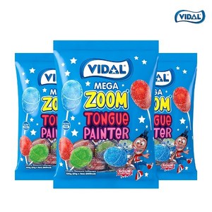 할인바이할인 [VIDAL] 비달 메가줌 페인터캔디 100g (20g x 5개입) 글루텐프리 막대사탕 3봉세트, 3개