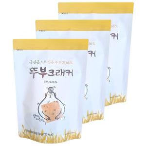 코스트코 두부과자 뚜부크래커 건강 국산콩 어린이 간식, 50g, 3개