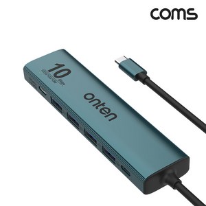 C타입 USB 멀티허브 USB 3.2 GEN2 RJ45 이더넷 랜카드, 1개