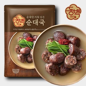[동백순대국] 순대만 가득 담은 프리미엄 순대국, 4개, 670g