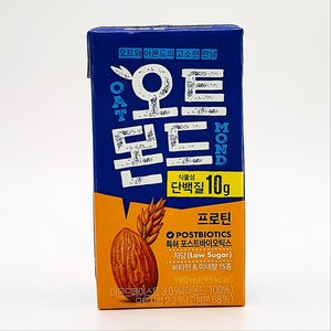 롯데칠성 오트몬드 프로틴 저당 음료, 190ml, 12개