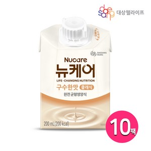 대상웰라이프 뉴케어 구수한맛 환자영양식 식사대용, 10개, 200ml