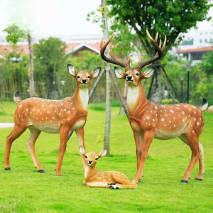 야외 사슴 모형 조형물 공원 마트 인테리어 소품 장식, 클래식 수사슴/높이 65cm