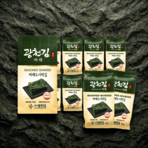 [광천김] 매일 먹어도 맛있는 광천김 파래 도시락김 4g x 64봉, 64개