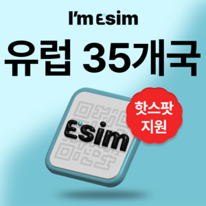 유럽 35개국 무제한 데이터 esim 이심, 매일10G후 속도제한 무제한, 10일, 1개