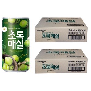 웅진 초록매실 음료선물세트, 180ml, 60개