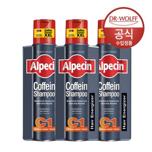 [알페신] 카페인 샴푸 C1 (모발 강화) 375ml x 3_L, 3개