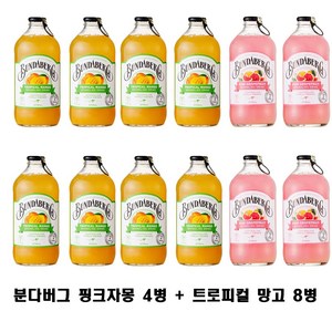 분다버그 자몽4 망고8, 12개, 375ml